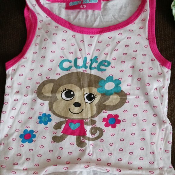 8 Pcs Girl's Summer Clothes Size 6-9 Mo. - Picture 6 of 13